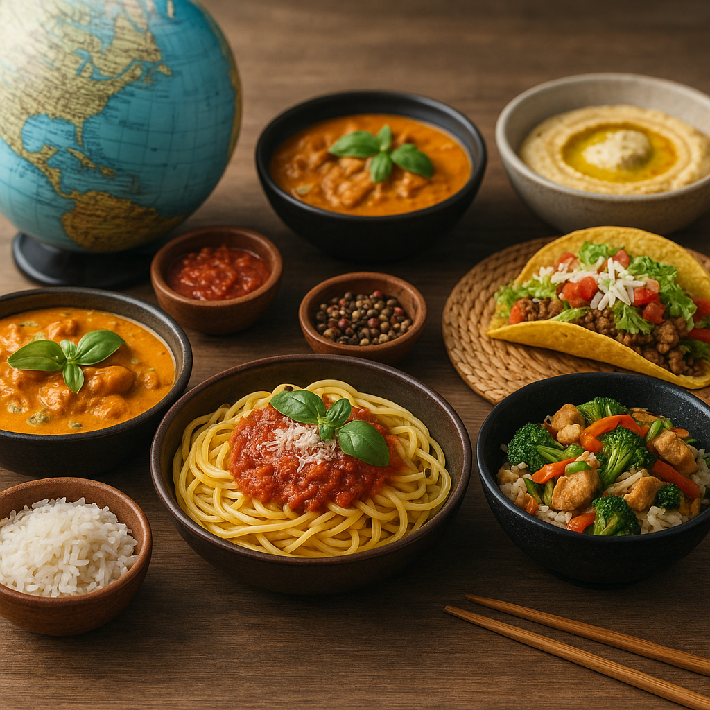 Kulinarische Weltreise: Internationale Küche zu Hause -->